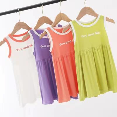 China 2021 Best Selling Breathable Soft Casual Sleeveless Polyester Babies Dress for sale