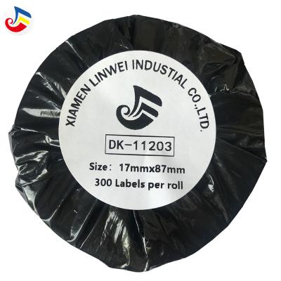 China Brother direct Compatible Print Labels 17mm x 87mm DK-1203 DK-11203, DK-1203, dk-11203, dk-1203 thermal paper - with permanent cartridge for sale