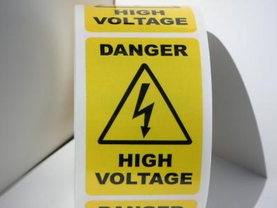 China Waterproof details about lot of 12 HIGH VOLTAGE DANGER stickers 2x3 warning labels for sale