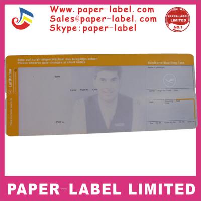 China Thermal paper waterproof boarding pass Water Based Adhesive 62gsm White Glassine for sale