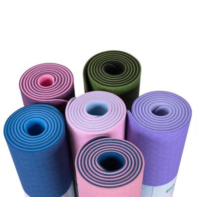 China Yoga Pilates Exercises Wholesale Lines Tape Yoga 6mm Alignment Mat for sale