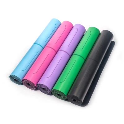 China Custom Eco-friendly PU+Rubber 4mm PU Yoga Mat for sale