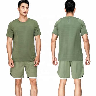 China Army Green Sports Running Shirt Quick Dry Breathable Hot Selling Tank Tops Men Jogging Running Shirts for sale