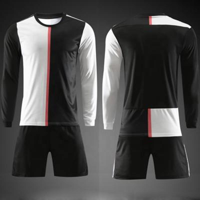 China Full Sleeve Logo Football Club Jersey Long Sleeve Sports Shirt Breathable Quick Dry Custom Uniform Kit Football With Shorts for sale