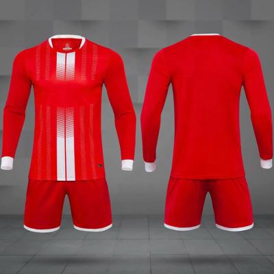 China Hot Selling Red Size Kids Mens Football Training Singlet Top Breathable Quick Dry Custom Football Uniforms Bars Soccer Empty Kits for sale