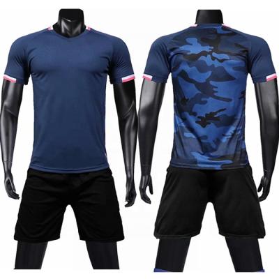 China Shirts & Wholesale Blank Club Tops Navy Blue Soccer Uniforms T-shirt Custom Printing Tank Tops for sale