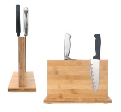 China Sustainable Bamboo Wood Magnetic Magnetic Bamboo Holder Kitchen Knife Block Holders, Pots and Knife Tools for sale