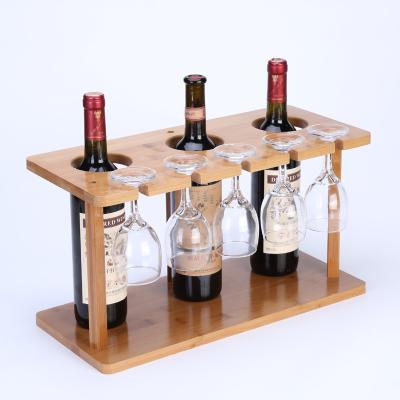 China Sustainable Bamboo Wine Goblet Shelf for sale