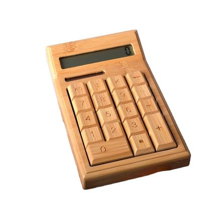 China General Purpose Calculator Office Supplies Eco-Friendly Bamboo Electronic Calculator for sale