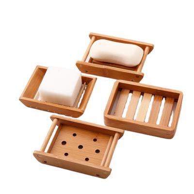 China Durable Natural Bamboo Soap Accessory Bathroom Wooden Soap Dish Holder for sale