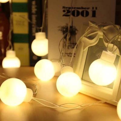 China LED String Lights Battery Operated LED String Lights Ball Fairy Lights Holiday Decoration Lamp Festival Christmas with Timer 8 Remote 50 LED Modes for sale