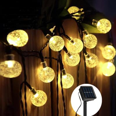 China 30 Square Led Color Changing Decorative Led Solar Christmas Lights Outdoor Bubble String Lights For Garden for sale