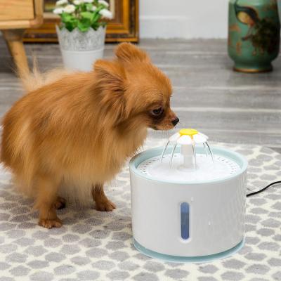 China Automatic Automatic Pet Drinking Station for Dogs and Cats Automatic Water Feeder with Led Light 80oz/2.4l for sale