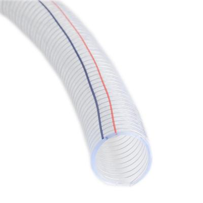 China JuBo Steel Wire Suction Hose PVC Vacuum Spiral Steel Wire Hose Corrosion Reinforced Transparent Flexible Hose for sale