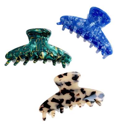 China 2022 Hot Selling Environmentally Friendly Single Acetate Hair Claw Hair Clip Girl Acrylic Hair Claw Korea Clips for sale