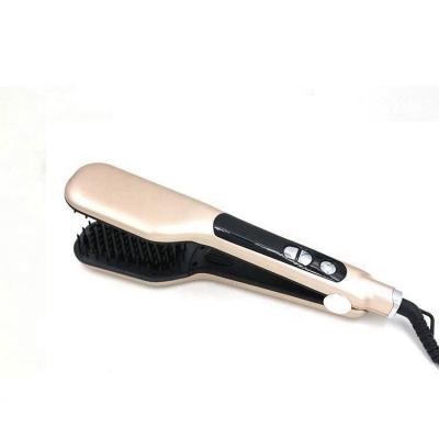 China Instant Heat Straightener Brush Hair Extension Ceramic Straightening Professional Iron for sale