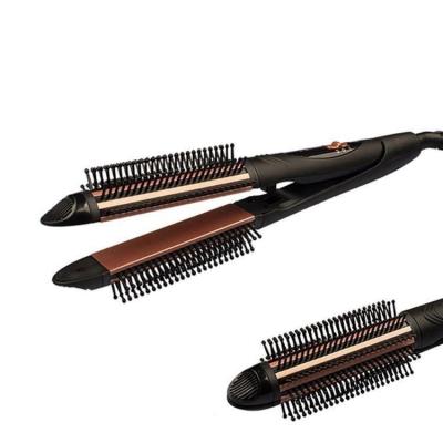 China Double barrel curler and straightener price Taobao hair straightener brush iron for sale