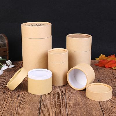 China Eco Friendly Recyclable Kraft Paper Tube Round Tea Box Packaging for sale