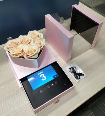 China Europe Factory Professional OEM Led Flower Heart Shape Video Box Love IPS Screen Flower Video Box for sale