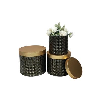 China Recycled Materials Ready To Ship 3pcs Rose Flower Tube Package Box Classy Cheap Round Paper Flower Box Round Paper Box For Flower for sale