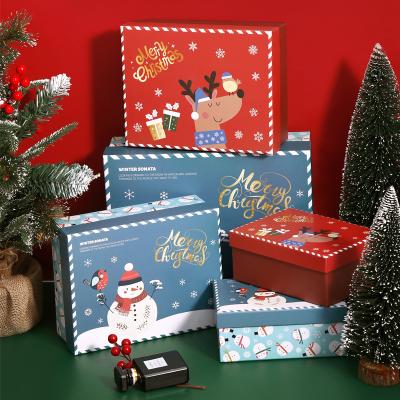 China 2021 Recycled Materials Christmas Gift Box Decoration Set EVE Merry Christmas Special Design Gift Box for sale