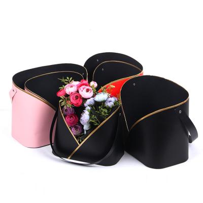 China Recyclable Custom Wedding Christmas Mather's Day Velvet Flower Cardboard Packaging Box Rose Box For Flowers Gift for sale