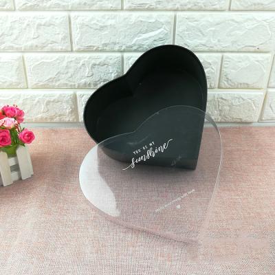 China Recyclable Luxury Heart Shaped Flower Paper Box Gift Box For Roses for sale