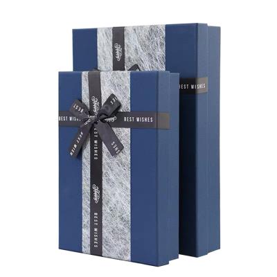 China Creative Materials Presentation Business Gifts Large Bulk Recycled Luxury Gift Box With Ribbon for sale