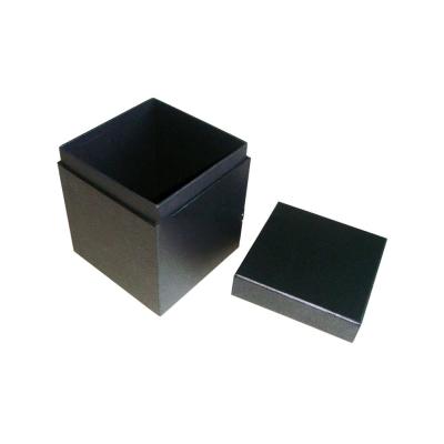 China OEM Manufacturing Recyclable Black Packaging Paper Box For Candle Glass Cups Boxes for sale