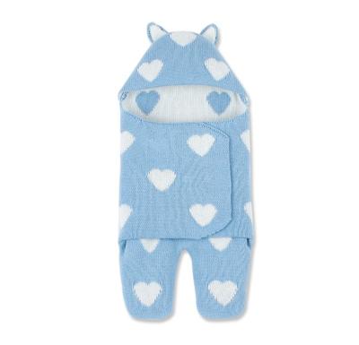 China Baby Stroller Sleeping Bag Antibacterial Baby Sleeping Sack Woolen Outdoor Knitting And Plush Thickening To Keep Warm Newborn Baby Sleep Sack for sale