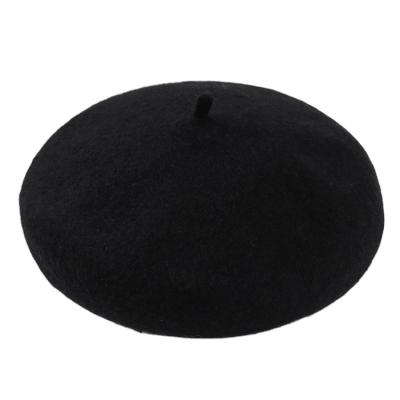 China Custom Made Embroidered Women's Cotton Beret Hat Berets Spain OEM Single Wool Image Loose Beret for sale