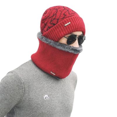 China China Factory Medium Custom Men's Beanie Custom Winter Knitted Hats Cap And Scarf for sale