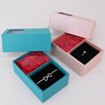 China Flower Hand Made Jewelry Box Window Simple Design Jewelry Boxes Pleasant Smell Packaging for sale