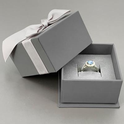 China Handmade Paper Valentines Ring Boxes With Velvet Foam from Gray Gift Box Custom Jewelry for sale