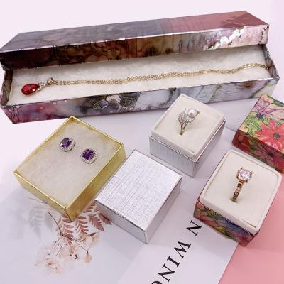 China Gold Hand Made Jewelry Box Packaging Jewelry Box Ring Necklace Earrings Bracelet Cardboard Set for sale