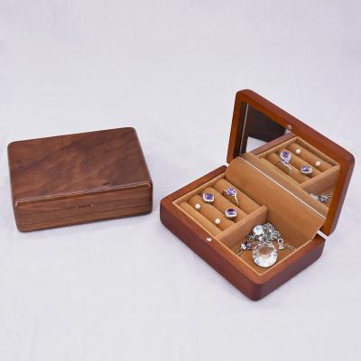 China Caixas Wholesale Handcrafted Embalagens Packaging Bamboo Jewelry Box Lux Box Large Storage Earing Ring Gift Paking Wooden Jewelry for sale