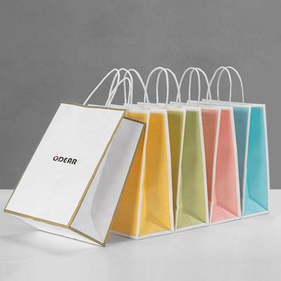 China Recyclable Customized Customized Eco Friendly Shopping Gift Private Label Clothing Kraft Paper Bag for sale