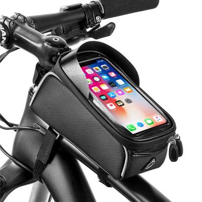 China VANNO New Model Cell Phone Touch Screen Bicycle Front Top Tube Bag Waterproof Bike Phone Recycling Bag for sale