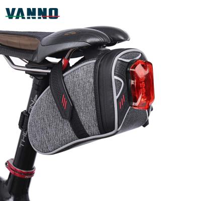 China Waterproof Polyester VANNO Bicycle Travel Bag Cycling Seatpost Tail Bag Bike Saddle Bag for sale