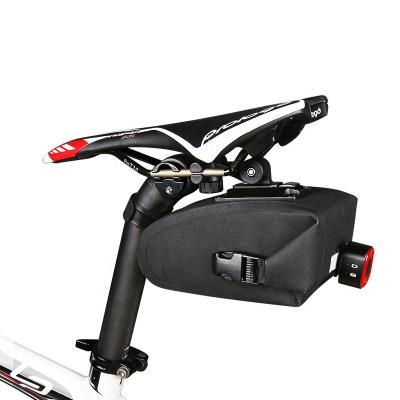 China Waterproof MTB Road Bike Seat Bag Accessories Storage Pouch Bicycle Quick Release Saddle Recycling Bag With New Mount System About 16.5*10*8cm for sale