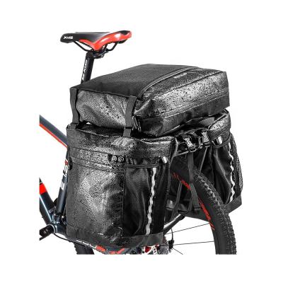 China Large Capacity 3 in 1 Multifunctional Bicycle Bag 50L Road Bike Rear Seat Luggage Carrier Bag Waterproof Saddle Bag Travel Bag for sale