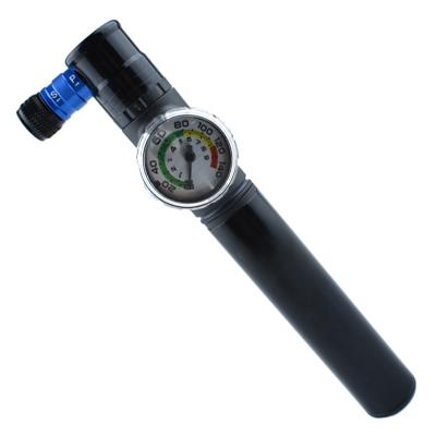 China With Precise Air Inflator Bicycle Tire Lever Aluminum Alloy Pressure Gauge Mini Bike Pump High Pressure Hand Pump with Pressure Gauge and Tire Lever for sale