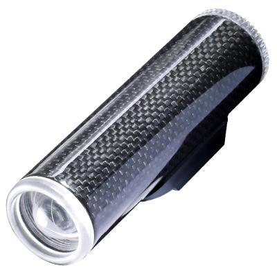 China Aluminum Alloy 6063-T6 Carbon Fiber USB Rechargeable Bicycle Light Front Lamp Powerful LED Bike Waterproof Cycling Light for sale