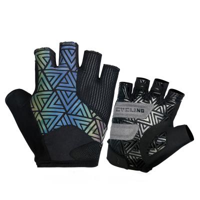 China 2022 Fashion Mountain Bike Gloves Summer Cycling Shock Absorbing Breathable Fitness Cycling Gloves Half Finger Racing Gloves for sale