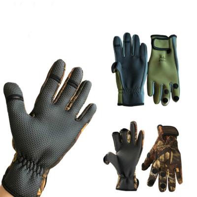 China 2020 Hot Selling Firm Grip VANNO Winter Neoprene Outdoor Mitt Waterproof Climbing Climbing Gloves Anti-skid Camping Fishing for sale