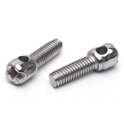 China Pan China Supplier Customized Electrical Contact Slotted Sealing Screws Drilled Hole Head Capstan Screws for sale