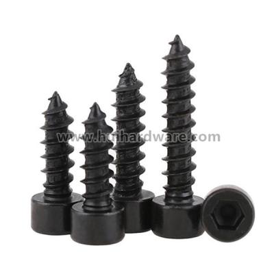 China HEX Black Steel Allen Hex Socket Cap Head Self Tapping Wood Screws for sale