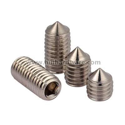 China DIN 914 HEX Titanium Hexagon Socket Set Screws With Cone Point for sale