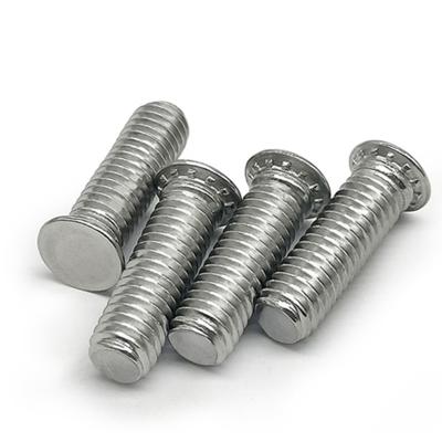 China Flat Head 304 Stainless Steel M3 M4 M5 M6 M8 Self Clamping Screw Self Clamping Flat Head Studs for sale