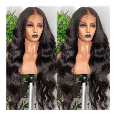 China Natural Transparent Lace Front Human Hair Wig China Seller Virgin Brazilian Wholesale Silky Straight HD Full Lace Frontal Wigs For Black Women for sale